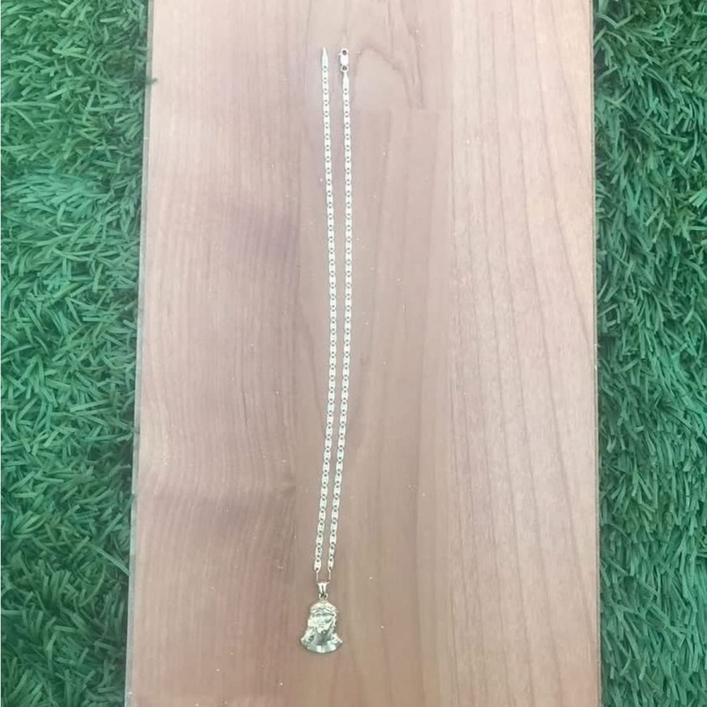 14K gold jesus piece